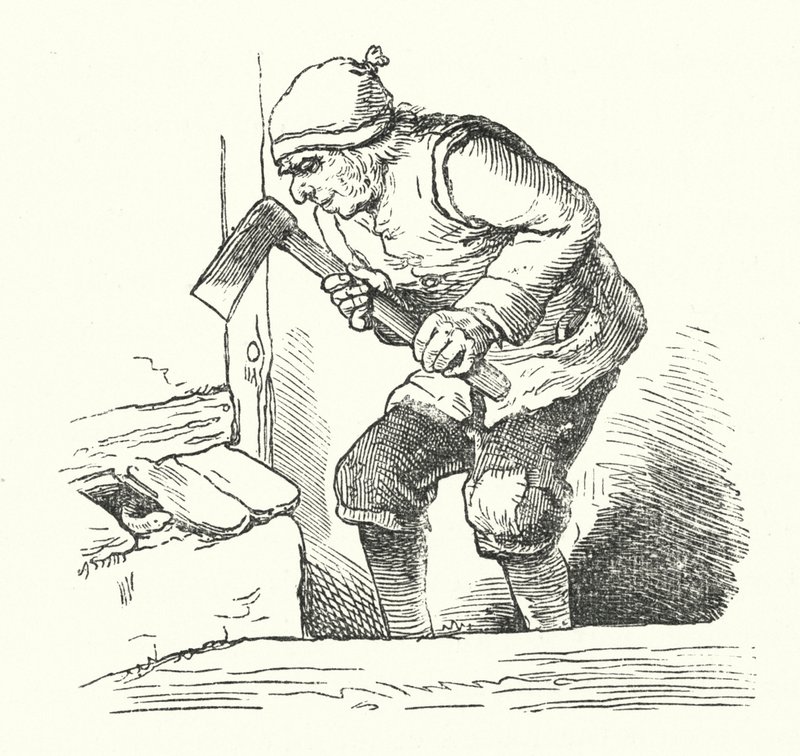 Der Mann und die Schlange (Gravur) von German School