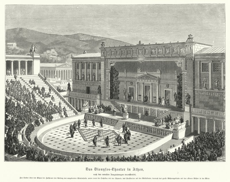 Theater des Dionysos Eleuthereus, Athen, Antikes Griechenland von German School