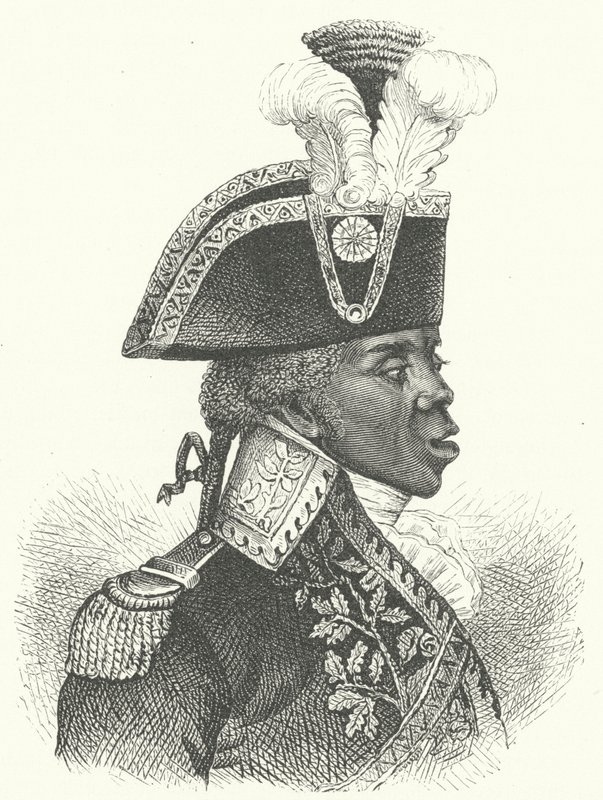 Toussaint Louverture, Anführer der haitianischen Revolution (Stich) von German School