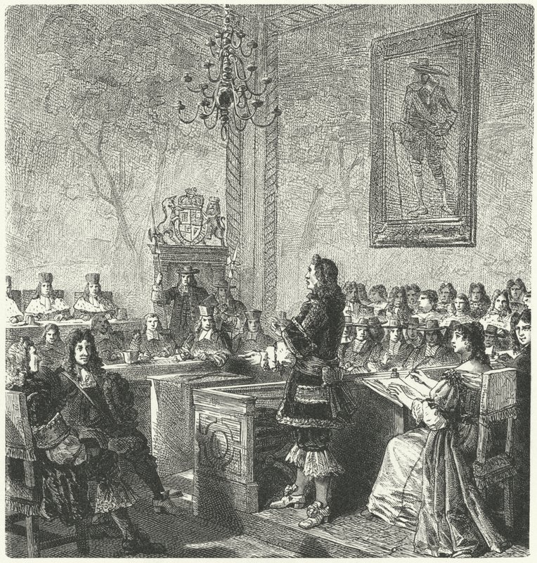 Prozess gegen William Russell, Lord Russell, wegen Hochverrats gegen König Karl II. von German School