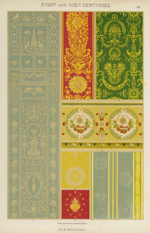 XVIII. und XIX. Jahrhundert, Seidenweberei von German School