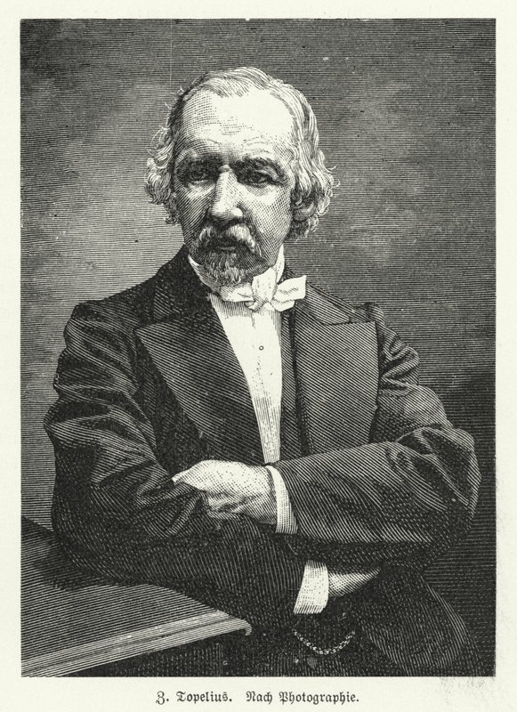 Zachris Topelius, schwedischsprachiger finnischer Romanautor, Dichter, Journalist und Historiker (Lithografie) von German School