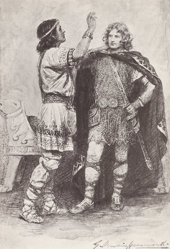 Illustration für Die Geschichte von Hereward, Der Champion von England von Gertrude E. Demain (after) Hammond