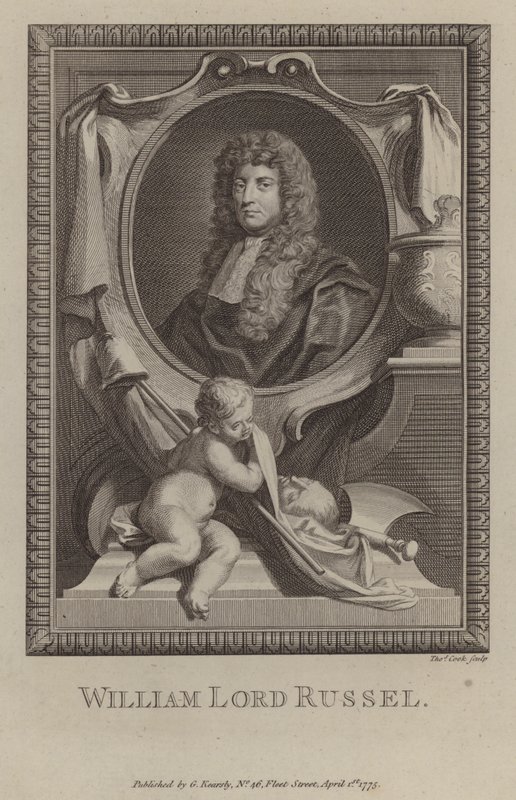 William Russell, Lord Russell, englischer Politiker (Stich) von Godfrey (after) Kneller