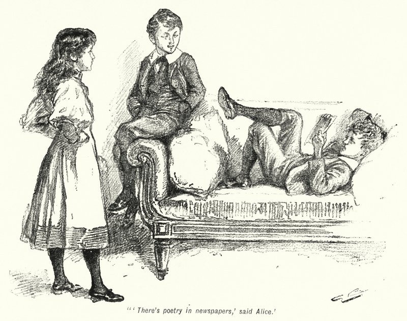 Illustration für „The Story of the Treasure Seekers“ von E. Nesbit (Lithografie) von Gordon Frederick Browne