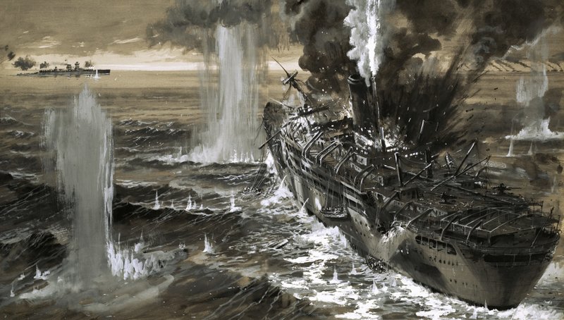 Der Hilfskreuzer Jervis Bay kämpfte bis zum Tod, als ein britischer Konvoi überfallen wurde von Graham Coton