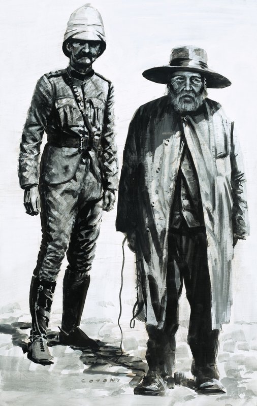 Der Sieger der Schlacht von Spion Kop, Lord Roberts, und der Buren-General Cronja von Graham Coton