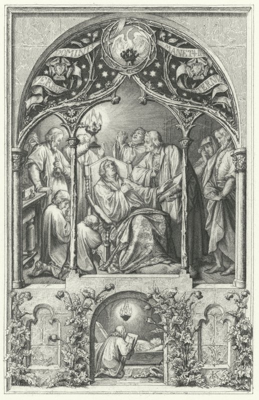 Der Tod von Martin Luther (Stich) von Gustav Ferdinand Leopold Konig