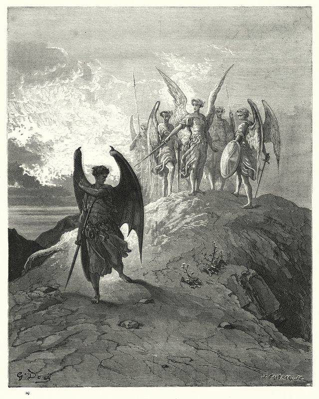 Illustration von Gustave Doré für Miltons Paradise Lost, Buch IV, Zeilen 1014, 1015 von Gustave Dore