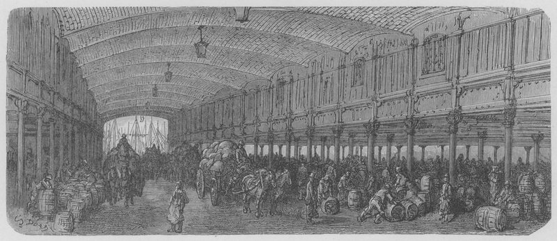 Perspektivische Ansicht der Docks Sainte-Catherine von Gustave after Dore