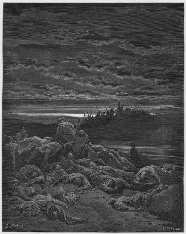 Gustave Doré Bibel: Tod der Söhne Jerubbaals von Gustave Dore