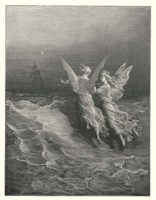 Gustave Doré Illustration für Coleridges Rime of the Ancient Mariner (Gravur) von Gustave Dore