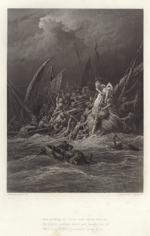 Illustration für Vivien von Alfred Tennyson von Gustave Dore