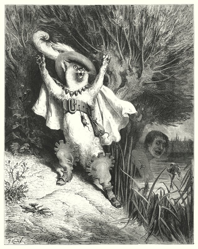 Le Maitre Chat ou le Chat Botte; Der gestiefelte Kater von Gustave Dore