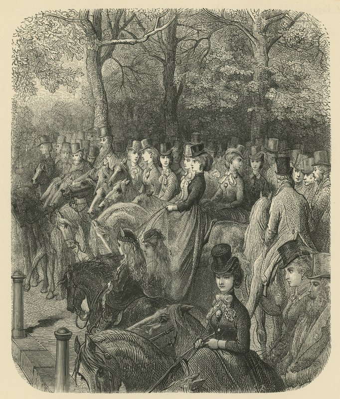 Rotten Row, Hyde Park, London von Gustave Dore