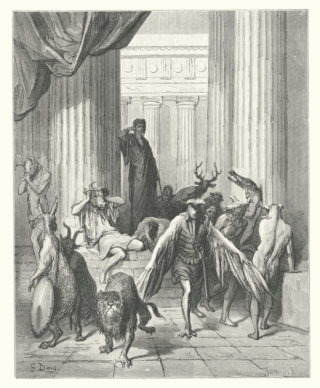 Die Fabeln von La Fontaine: Die Gefährten des Odysseus von Gustave Dore