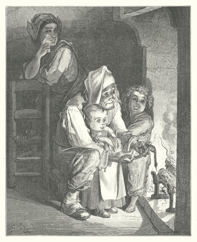 Die Fabeln von La Fontaine: Der Bauer und die Schlange von Gustave Dore