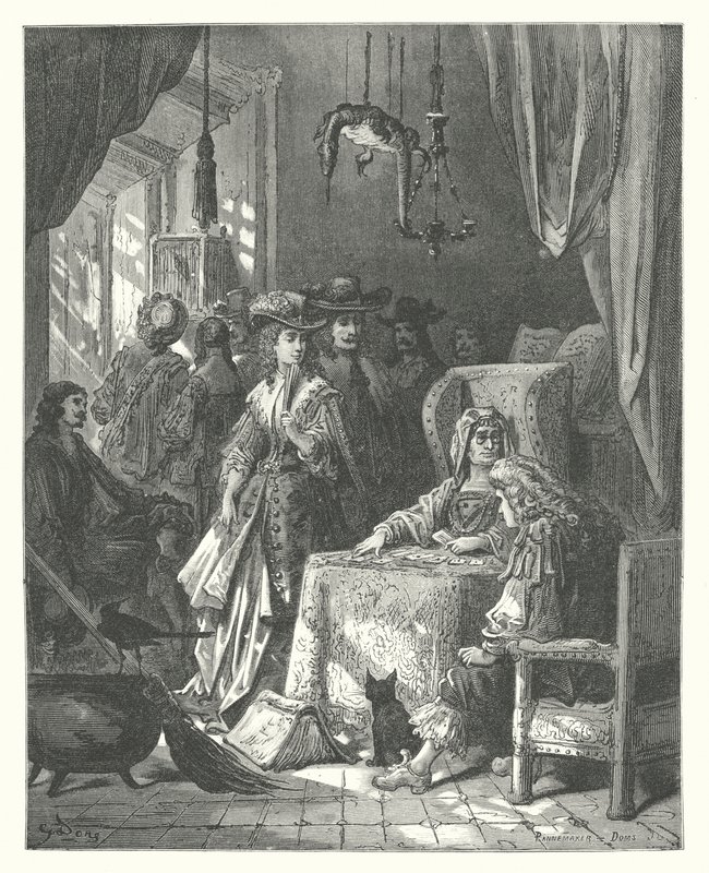 Die Fabeln von La Fontaine: Die Wahrsagerin von Gustave Dore