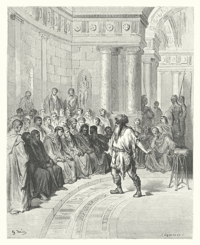 Die Fabeln von La Fontaine: Der Bauer der Donau von Gustave Dore