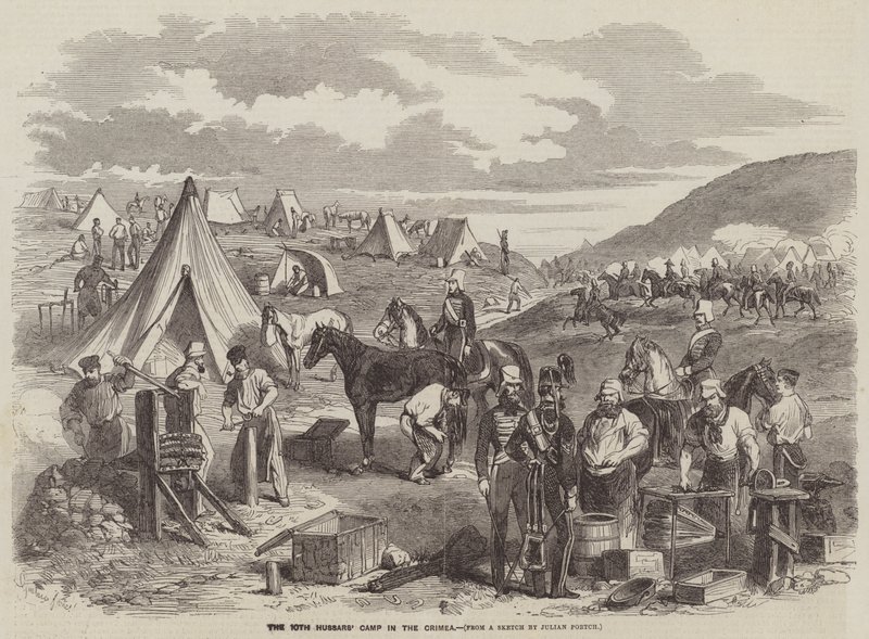 Das Lager der 10. Husaren auf der Krim von Gustave Janet