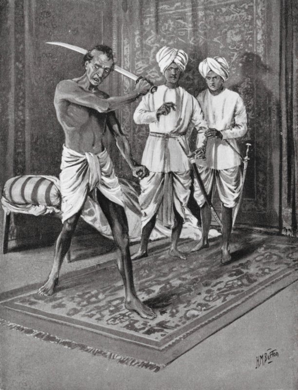 Der letzte Akt von Malik Naib Kafur, 1316 n. Chr. von H. M. (after) Burton