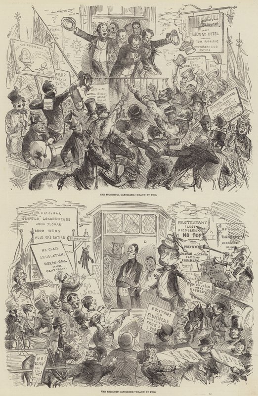 Die Wahl von 1852 von Hablot Knight Browne