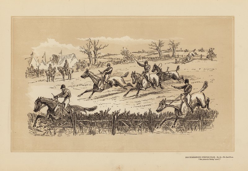 Das Tumbletown-Hindernisrennen, Nr. 11, Der letzte Zaun von Hablot Knight (1815-92) Browne