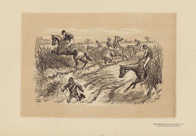 Das Tumbletown-Hindernisrennen, Nr. 7, Die Gasse (Gravur) von Hablot Knight (1815 92) Browne
