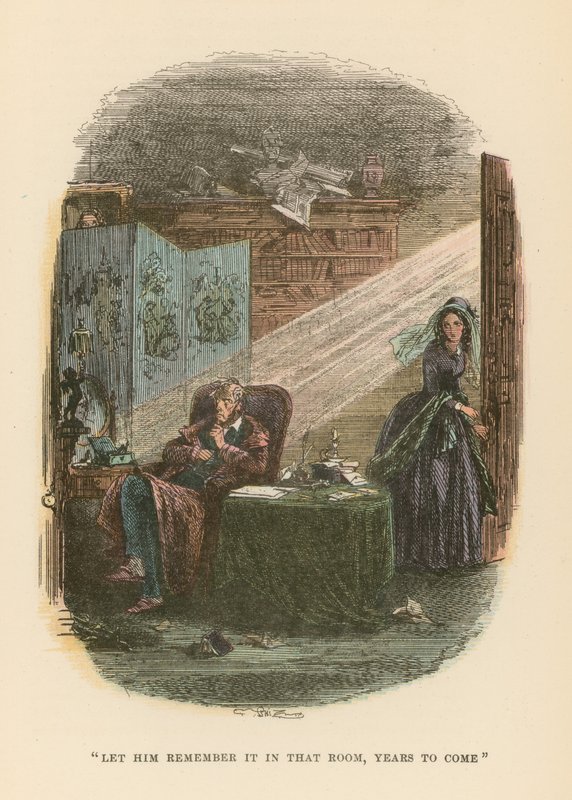 Illustration für Dombey und Sohn von Hablot Knight Browne