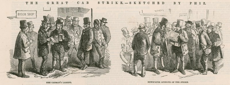 Der große Kutschstreik - Skizzen von Phiz von Hablot Knight Browne