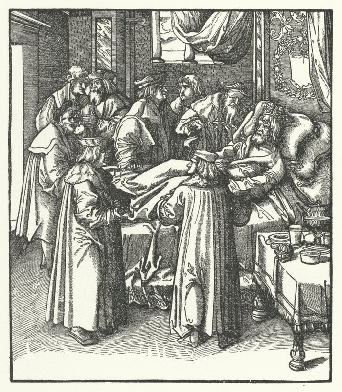 Der Tod des Heiligen Römischen Kaisers Friedrich III. von Hans (after) Burgkmair