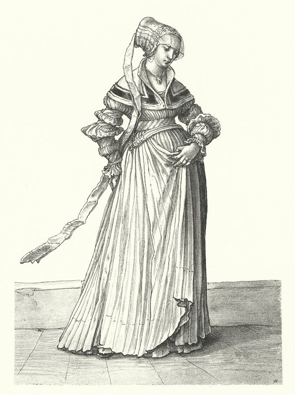 Kostüm einer Frau aus Basel von Hans (after) Holbein the Younger