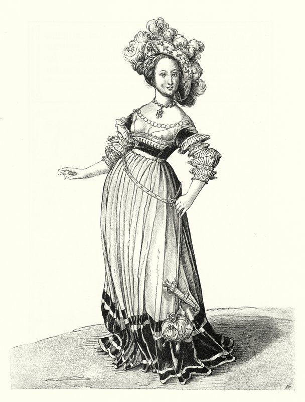 Kostüm einer Frau aus Basel von Hans (after) Holbein the Younger