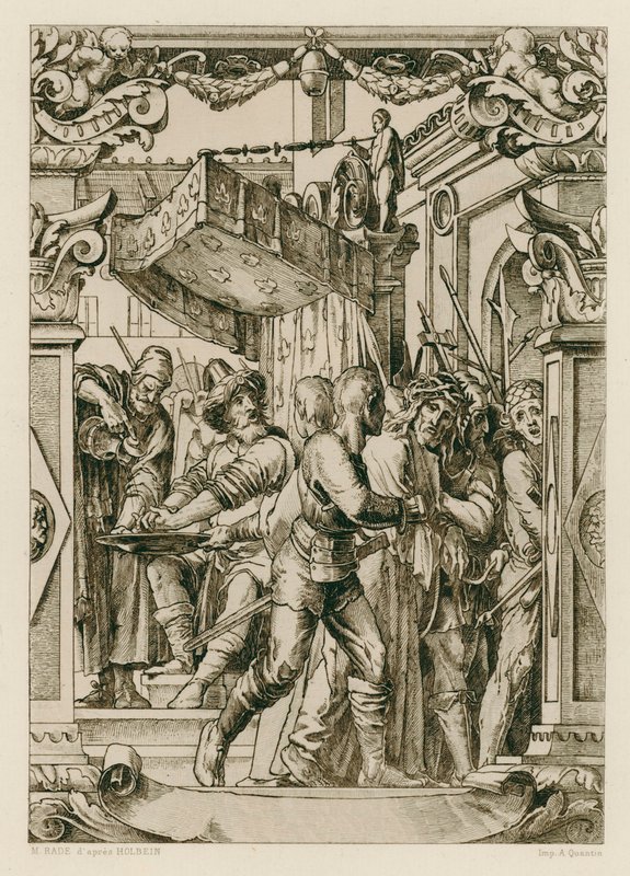 Jesus Christus, Pilatus wäscht seine Hände von Hans (after) Holbein the Younger
