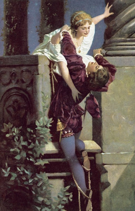 Romeo Und Julia Balkonszene Text Balkonszene, Romeo und Julia von Hans Makart: Kunstdruck