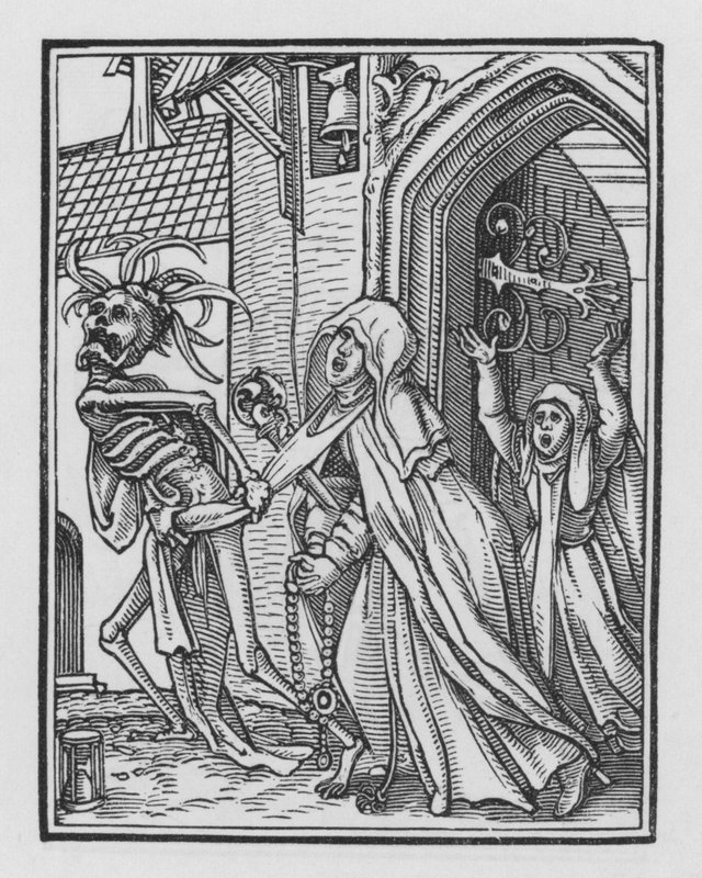 Holbeins Totentanz: Die Äbtissin von Hans after Holbein the Younger