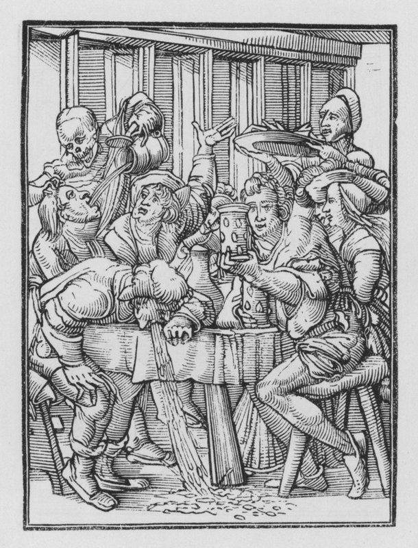 Holbeins Totentanz: Die Betrunkenen von Hans after Holbein the Younger