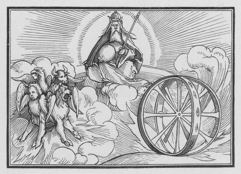 Die Vision von Ezechiel, Ezechiel I, 28 von Hans after Holbein the Younger