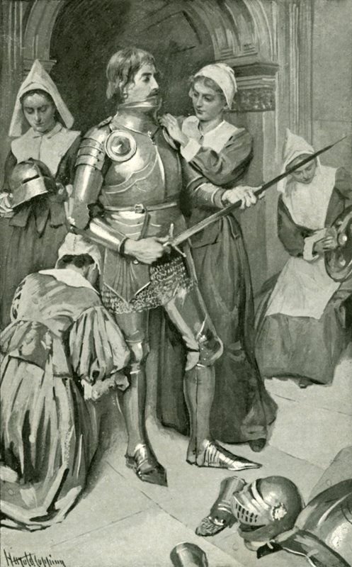 Christian in Rüstung gekleidet von Harold Copping