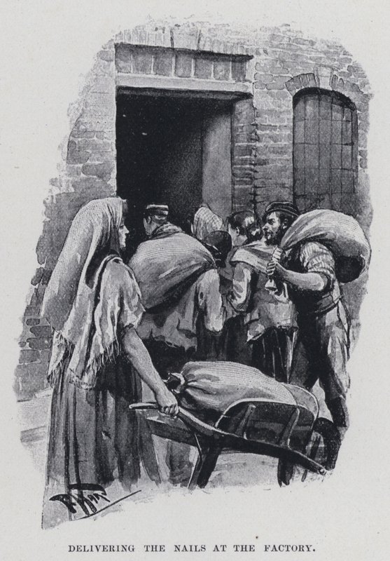 Lieferung der Nägel an die Fabrik von Harold Hume Piffard