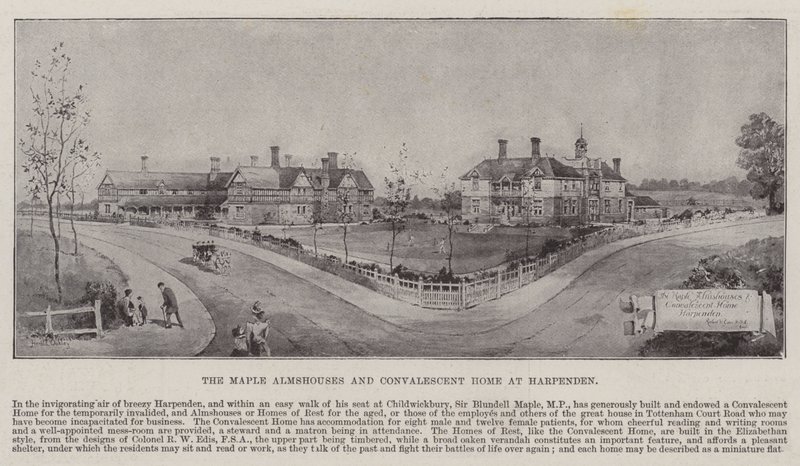 Die Maple-Almshäuser und das Genesungsheim in Harpenden von Harold Oakley