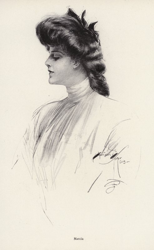 Porträt einer Frau namens Marcia von Harrison Fisher
