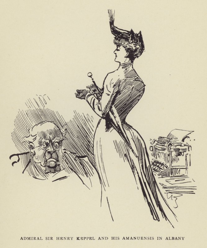 Admiral Sir Henry Keppel und sein Amanuensis in Albany von Harry Furniss
