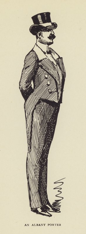 Ein Albany-Portier von Harry Furniss