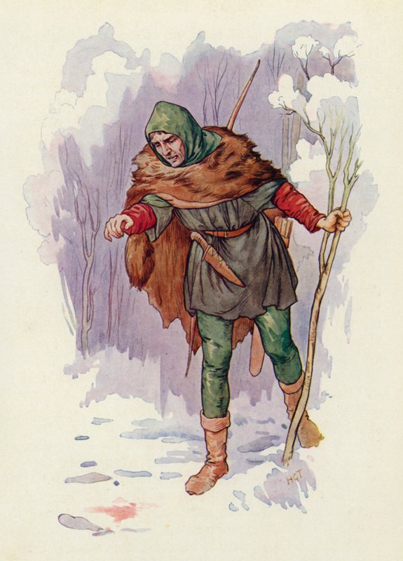 "Ha!" rief Herbert der Ranger, "hier wurde jemand getötet!" von Harry George Theaker