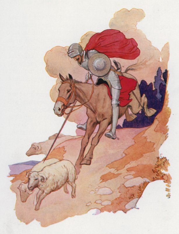 Illustration für Don Quixote von Harry George Theaker