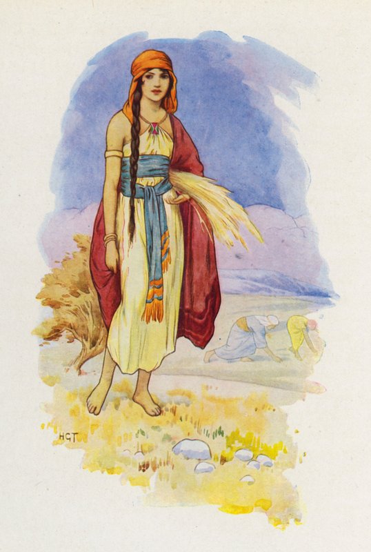 Ruth beim Ährenlesen auf dem Feld von Harry George Theaker