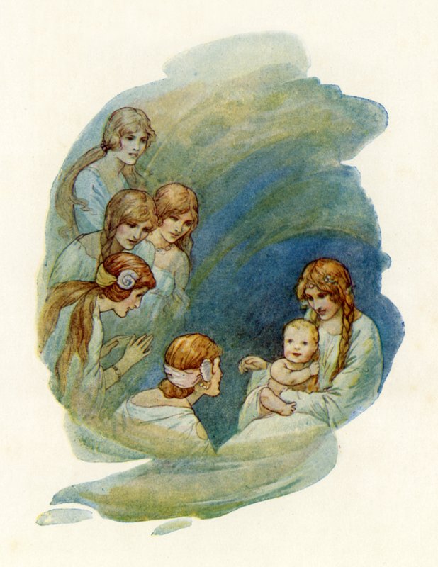 Der kleine Lancelot wacht auf und lächelt von Harry George Theaker