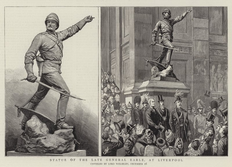 Statue des verstorbenen Generals Earle in Liverpool von Harry Hamilton Johnston
