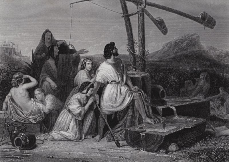 Moses im Land Midian von Henri Frederic (after) Schopin